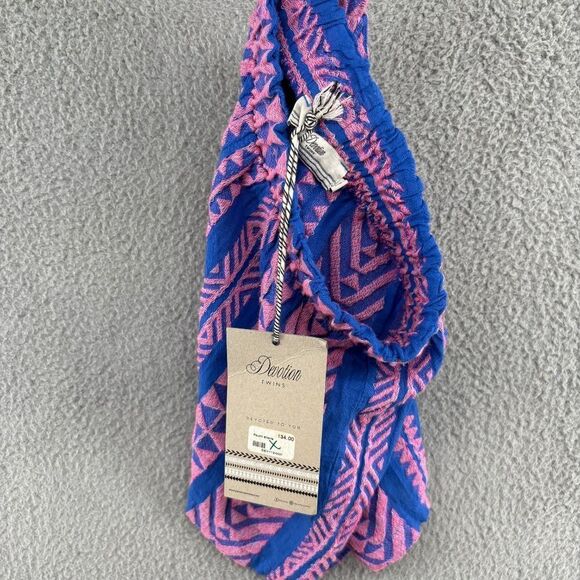 Devotion Twins Fourní Embroidered Cotton Shorts Pink Blue XS NWT - Picture 8 of 13